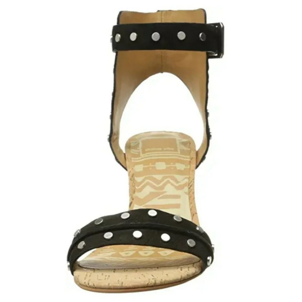 DOLCE VITA // dante nubuck studded wedge sandal